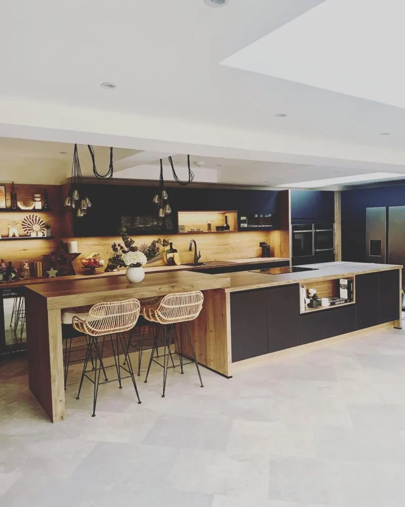 17 Bring Natural Charm Home with Rustic Kitchen Decor Modern Rustic Kitchen Decor with Warm Wood Tones