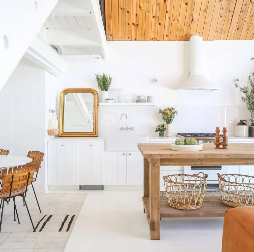 17 Bring Natural Charm Home with Rustic Kitchen Decor Rustic White and Wood Kitchen Decor Inspiration