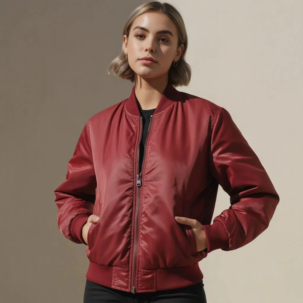 Burgundy Bomber Jacket
