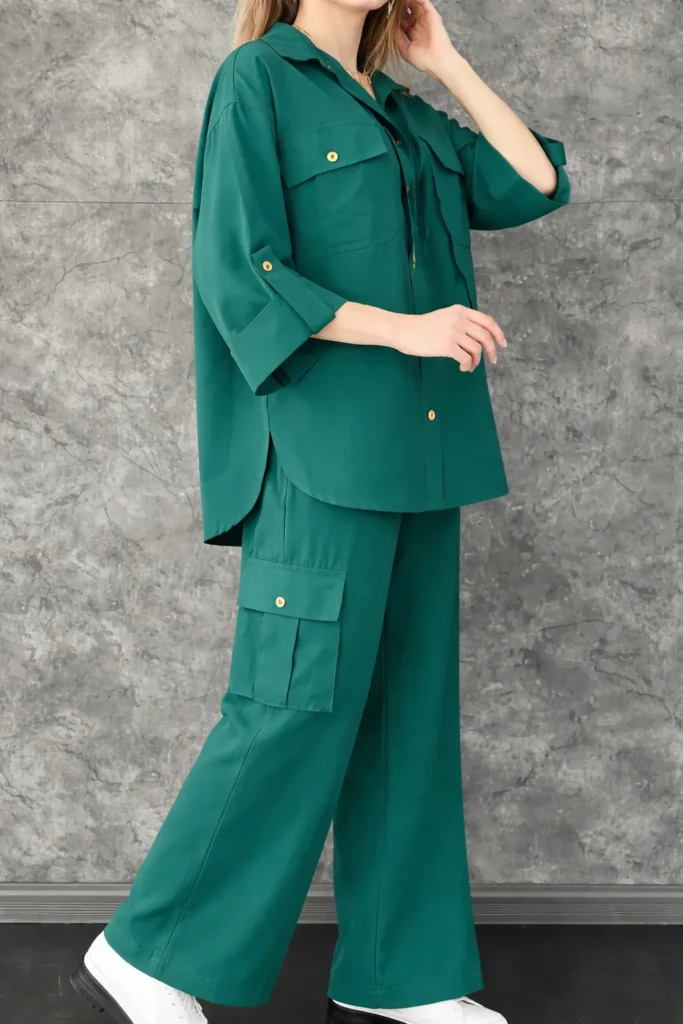 Cargo Style Emerald Green Co-Ord Outfit