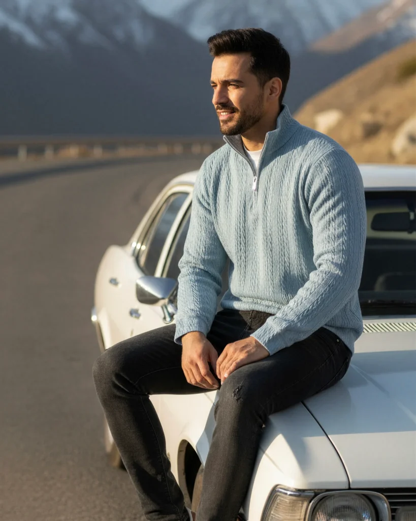 Casual Sweater and Denim Look for a Day Out