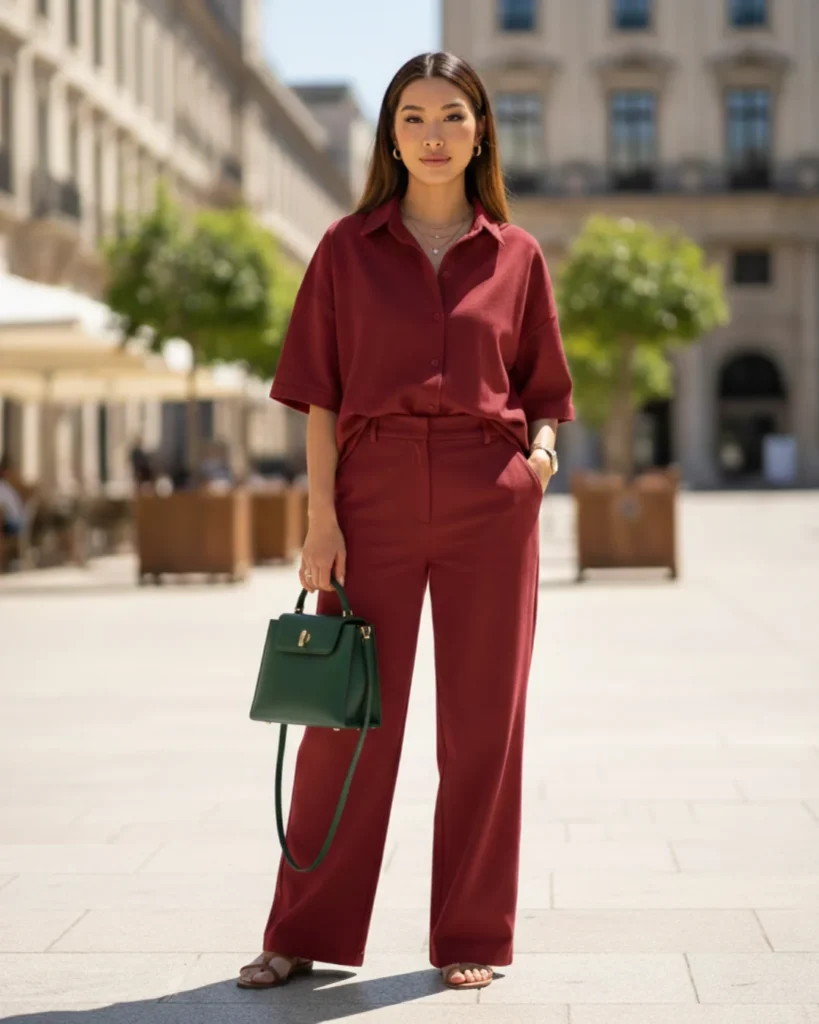 Chic Burgundy Co-Ord Set