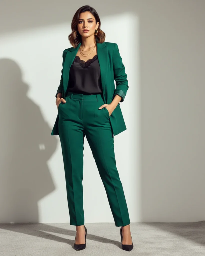 Classic Green Co-Ord Suit