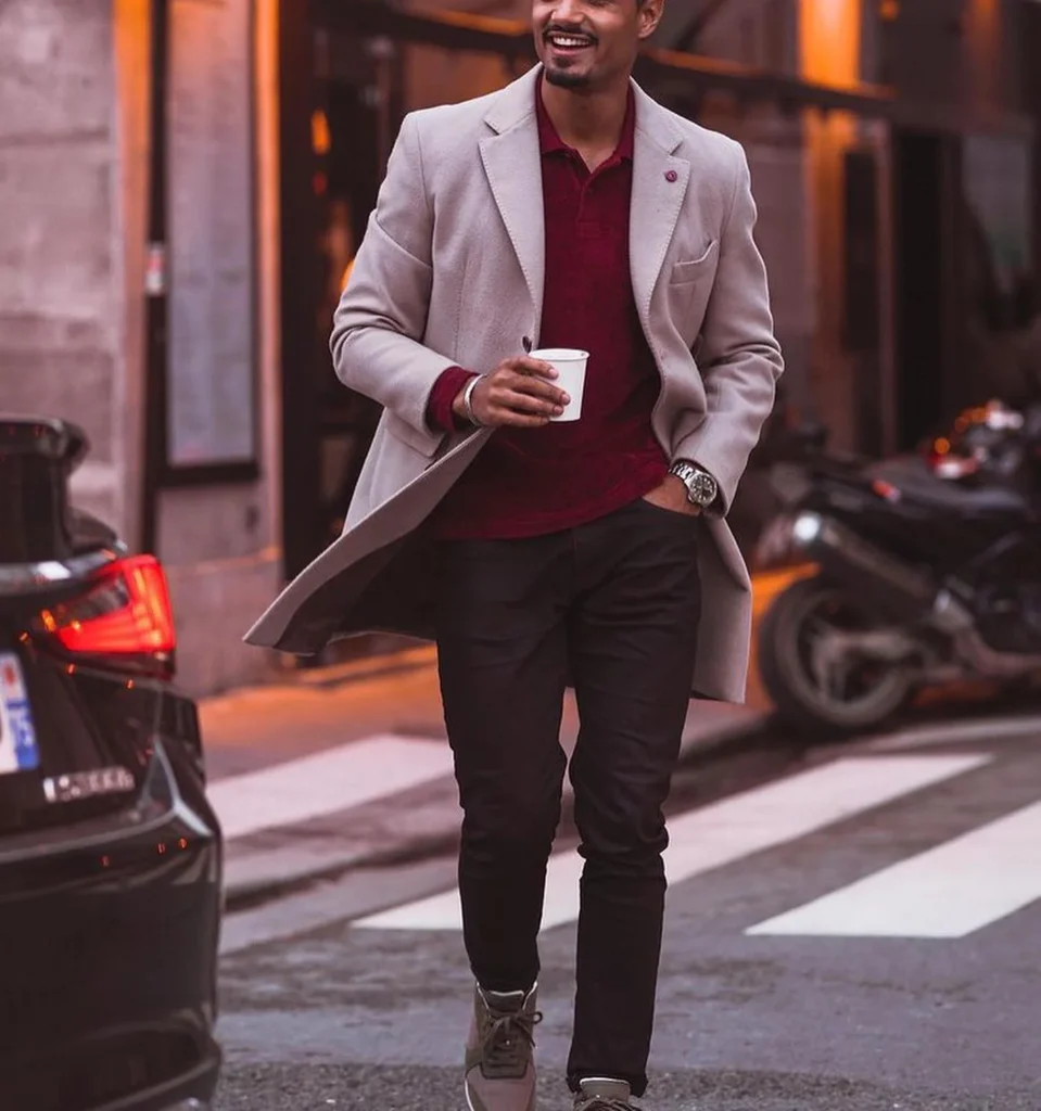 Classic Look with Polo Shirt and Tan Pants