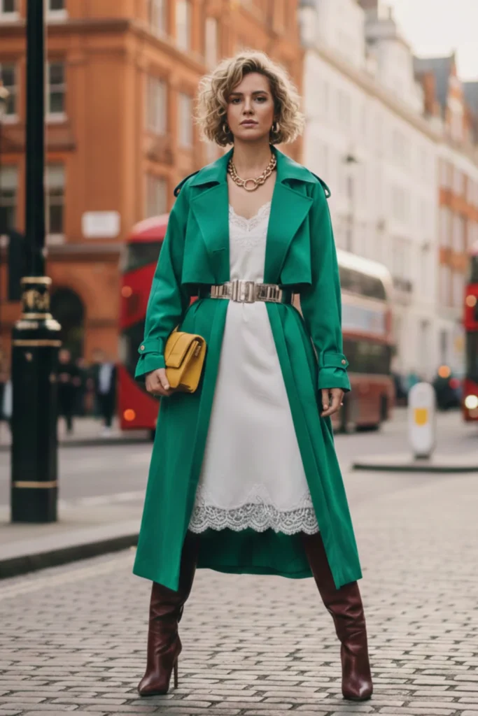 Emerald-Green-Trench-Coat-with-White-Dress.webp
