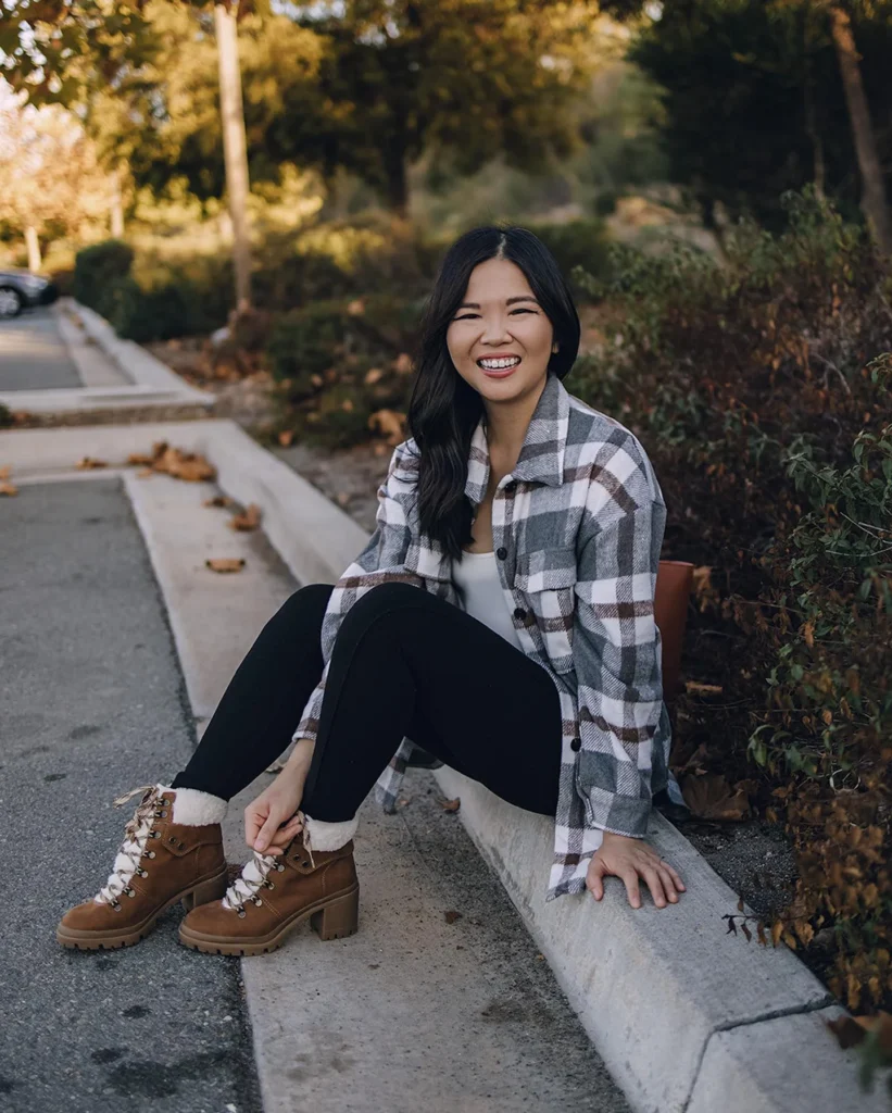 Relaxed Outdoor Vibes with Checkered Shirt
