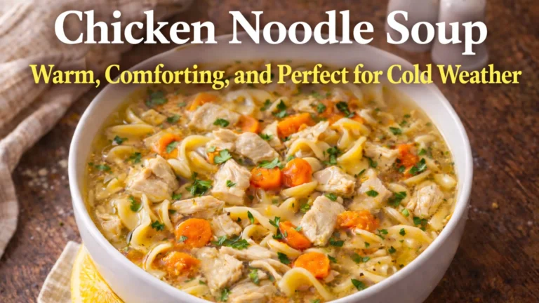 Chicken Noodle Soup – A Warm, Comforting and Healing Dinner Recipe