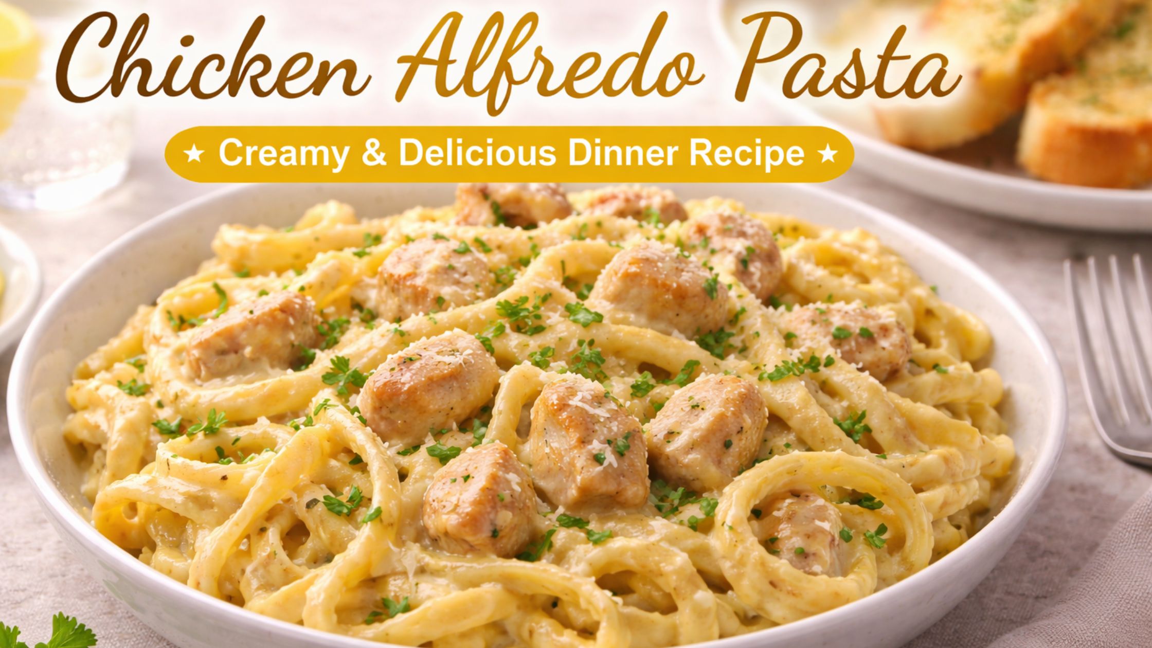 creamy chicken alfredo pasta
