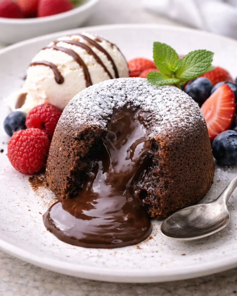 Chocolate Lava Cake Recipe (Easy, Gooey & Perfect for Beginners) delecious lava cake indulgence