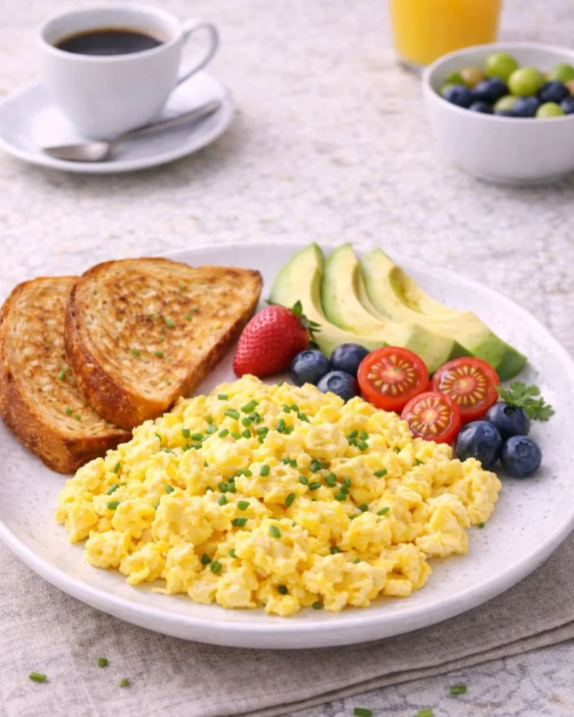 Scrambled Eggs with Toast – A Simple and Healthy Breakfast healthy-srumbled-eggs-breakfast