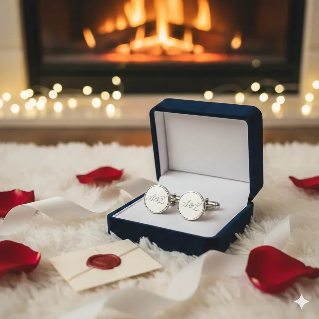 50+ Creative Valentine’s Gift Ideas for Boyfriends, Girlfriends, Wives, Husbands, and More Customized-Cufflinks-A-Classy-Touch.webp