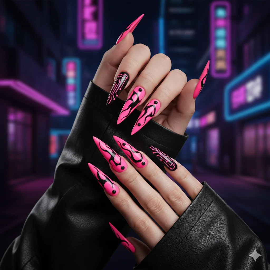 Neon-Pink-and-Black-Stiletto-Nails.webp

