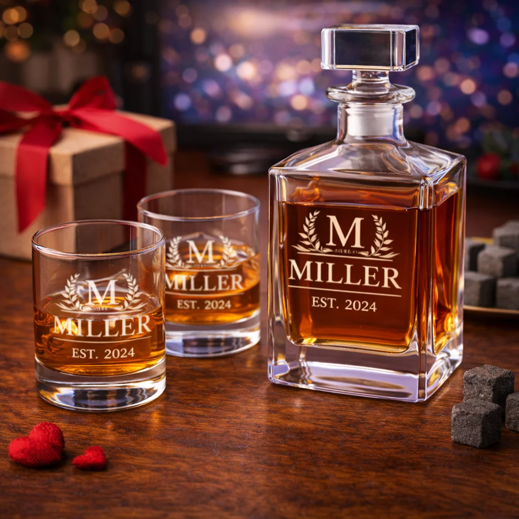 50+ Creative Valentine’s Gift Ideas for Boyfriends, Girlfriends, Wives, Husbands, and More Personalized-Whiskey-Decanter-Set-For-the-Whiskey-Lover.webp