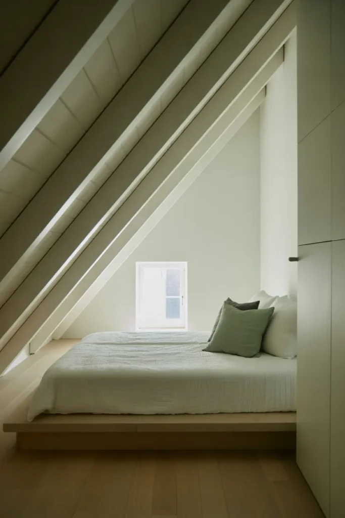 A Calm Minimal Attic Retreat
