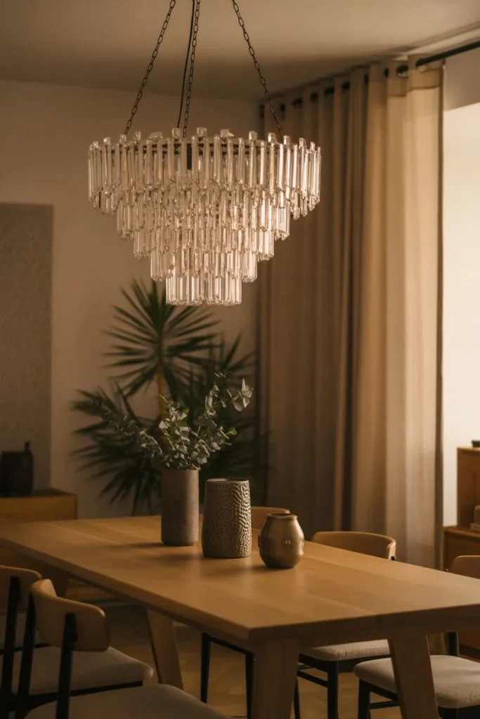 A Statement Chandelier That Adds Warm Elegance