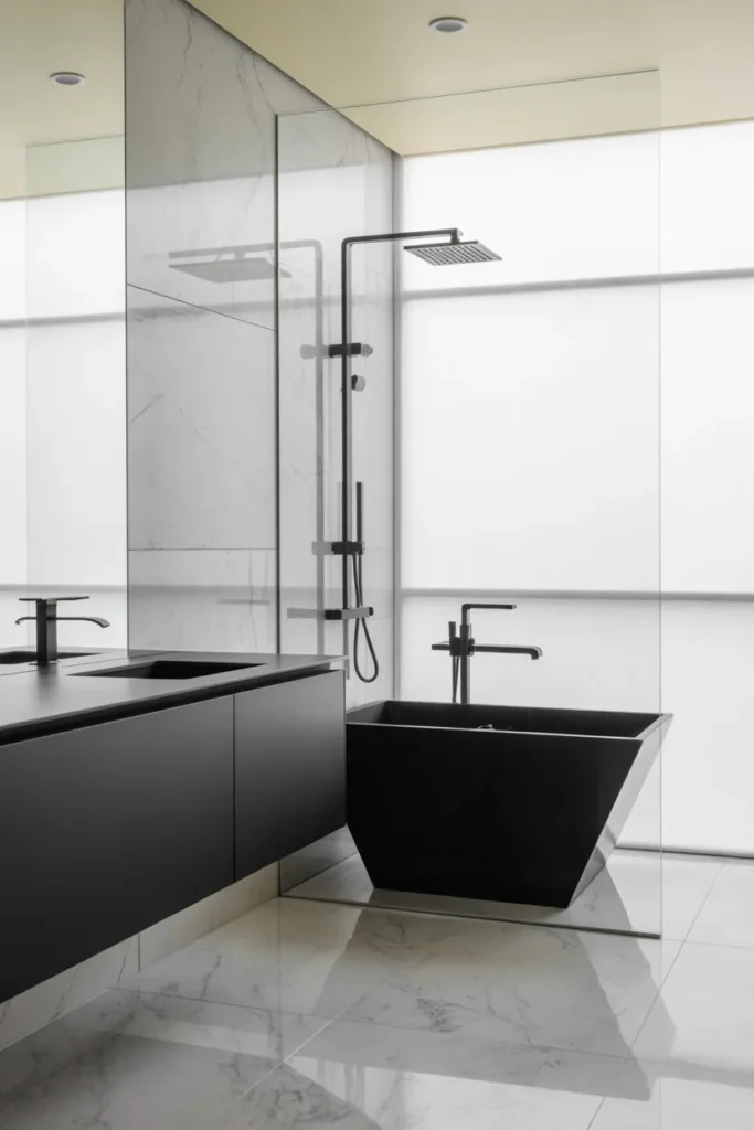 Black Accent Fixtures for Contrast