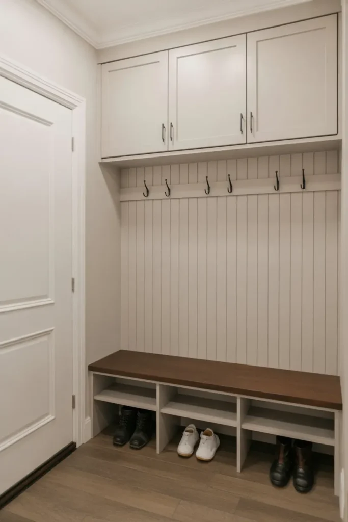Built-In Bench with Hidden Storage