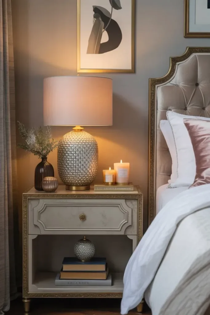 Elegant Nightstand Styling