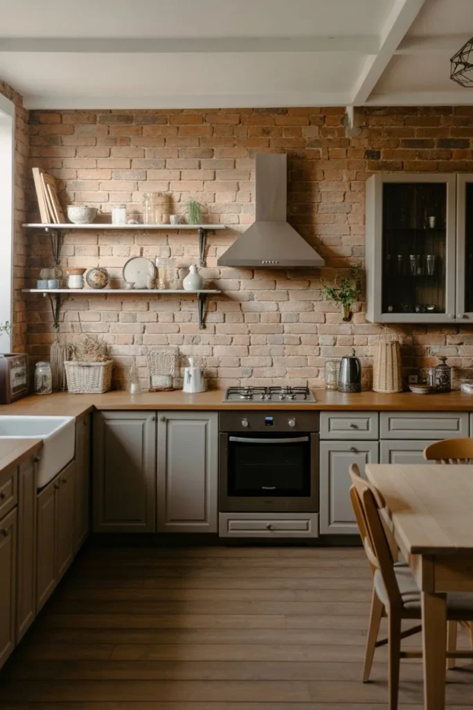 Exposed Brick Walls for Rustic Depth