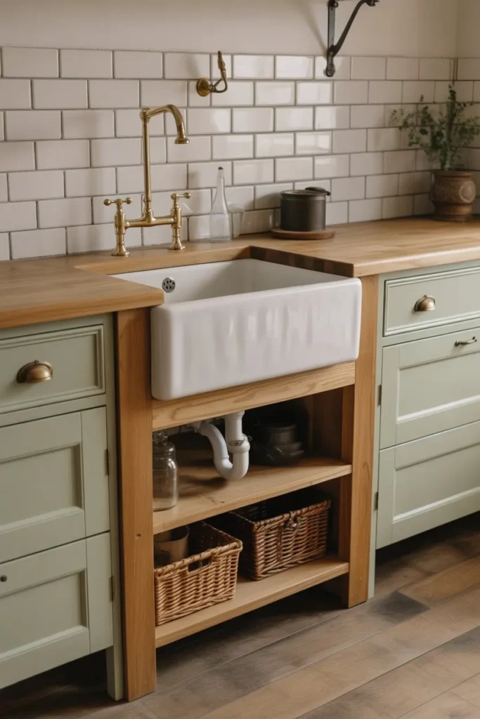 Freestanding Sink Unit with Classic Style