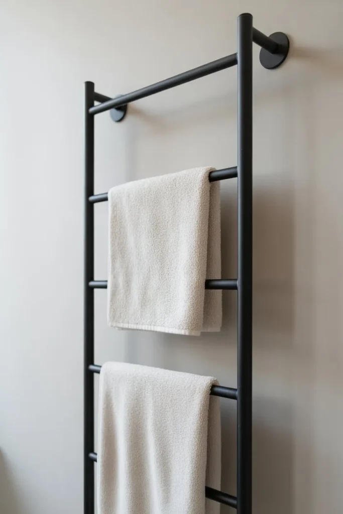 21 Modern Luxury Bathroom Ideas for a Spa-Like Feel Heated Towel Rails as Functional Art