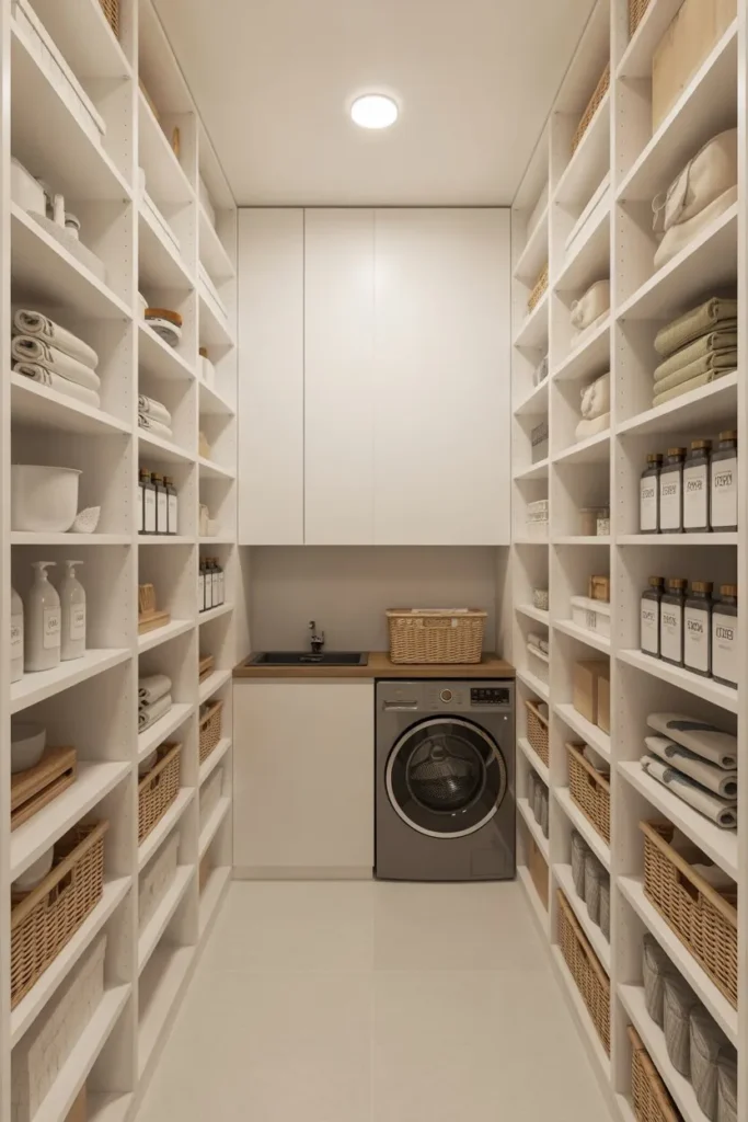 Laundry Room with Vertical Storage Solutions