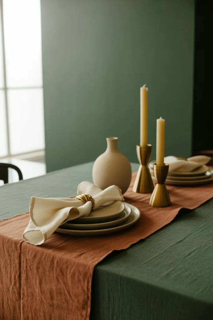Layered Table Styling for Visual Warmth