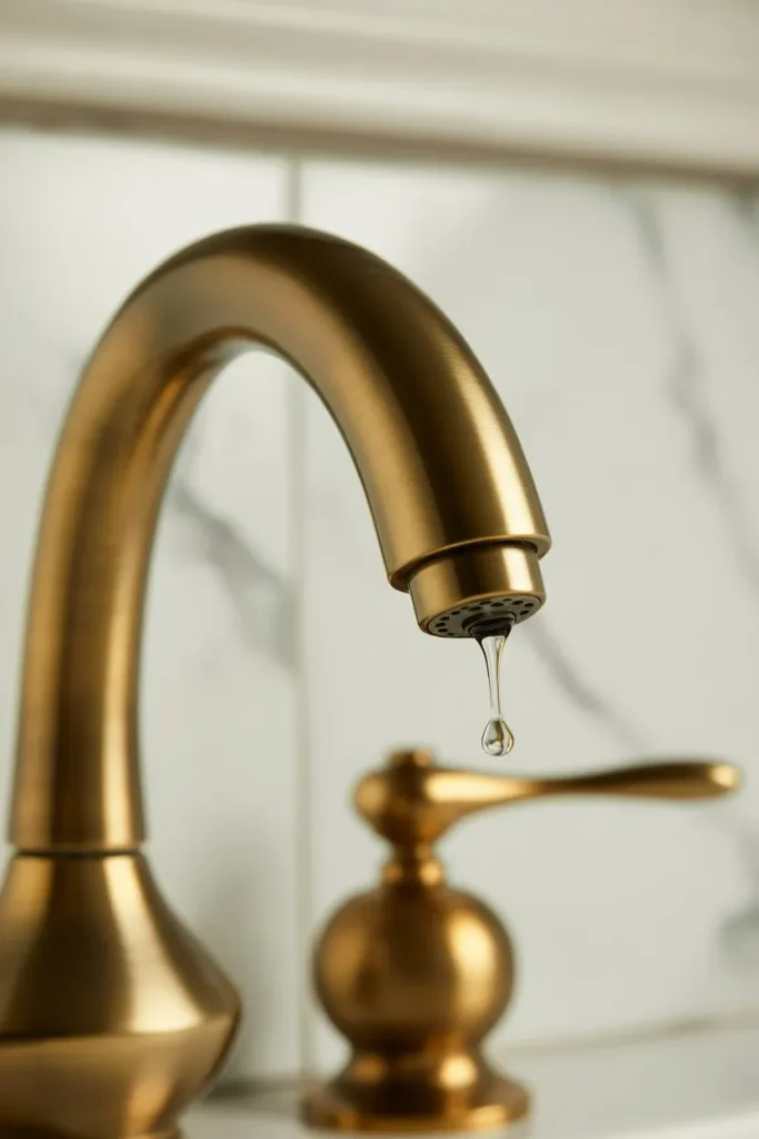 21 Modern Luxury Bathroom Ideas for a Spa-Like Feel Matte Gold Hardware and Fixtures