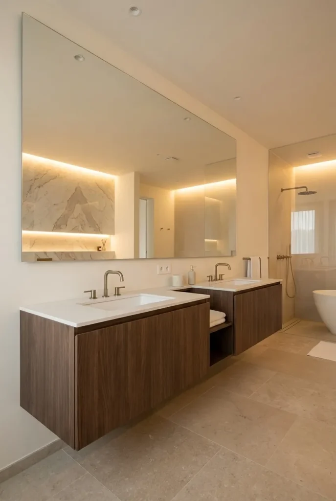 Minimalist Double Vanity Design