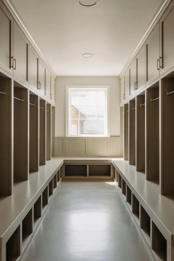 Mudroom with Symmetrical Layout