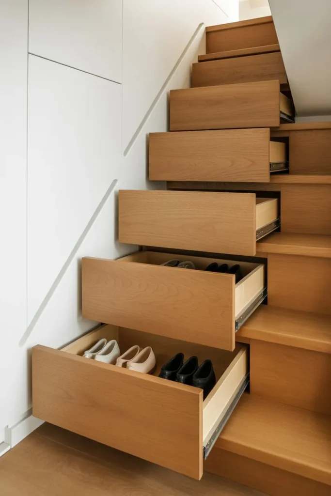 17 Living Room Storage Ideas to Add Space Smartly Multi-Purpose Staircase Storage Drawers