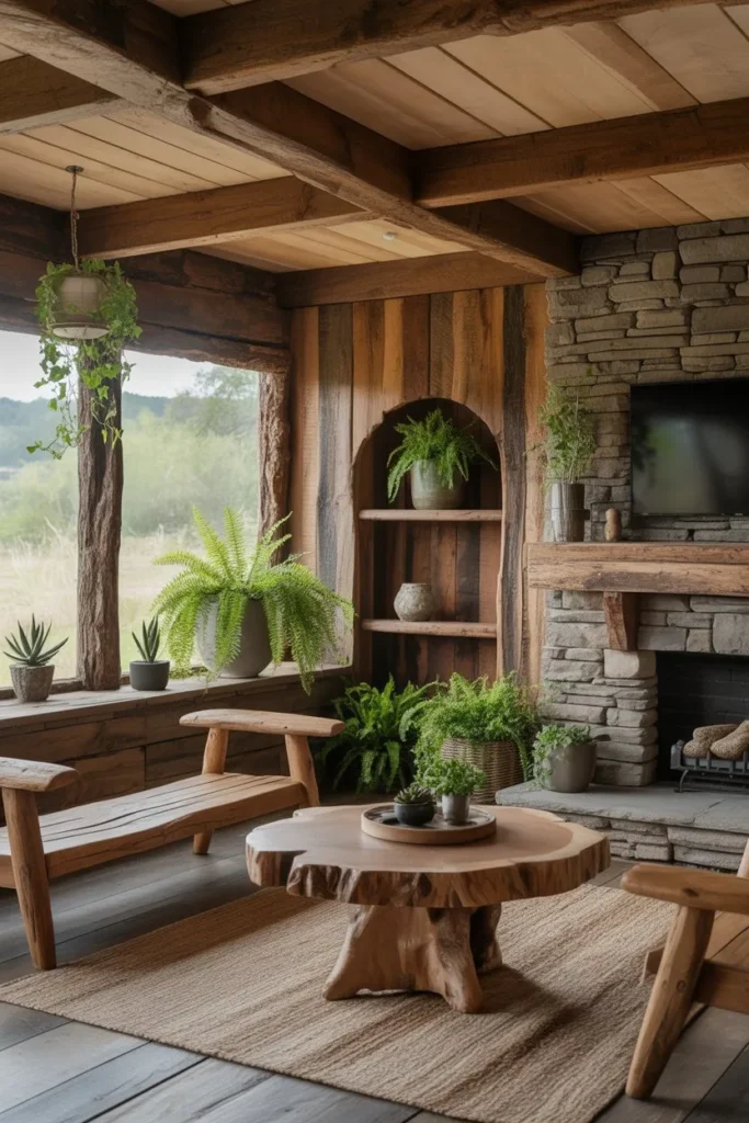 Natural Elements That Ground the Room