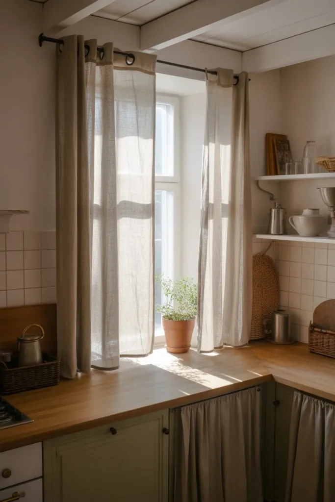 Simple Linen Curtains for Softness