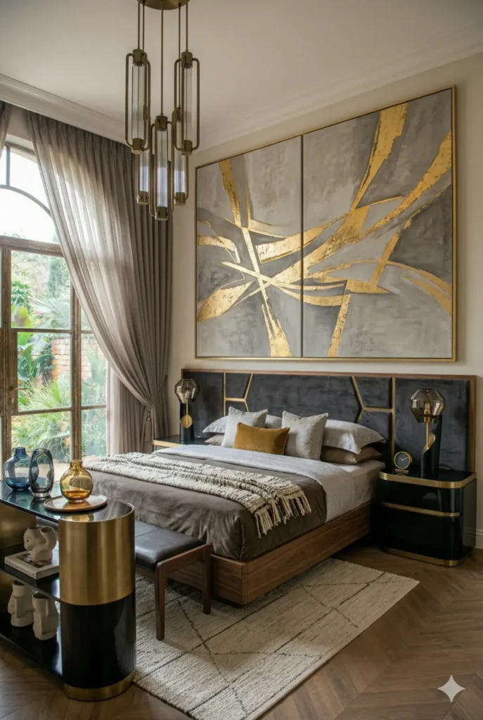 Statement Wall Art Above the Bed