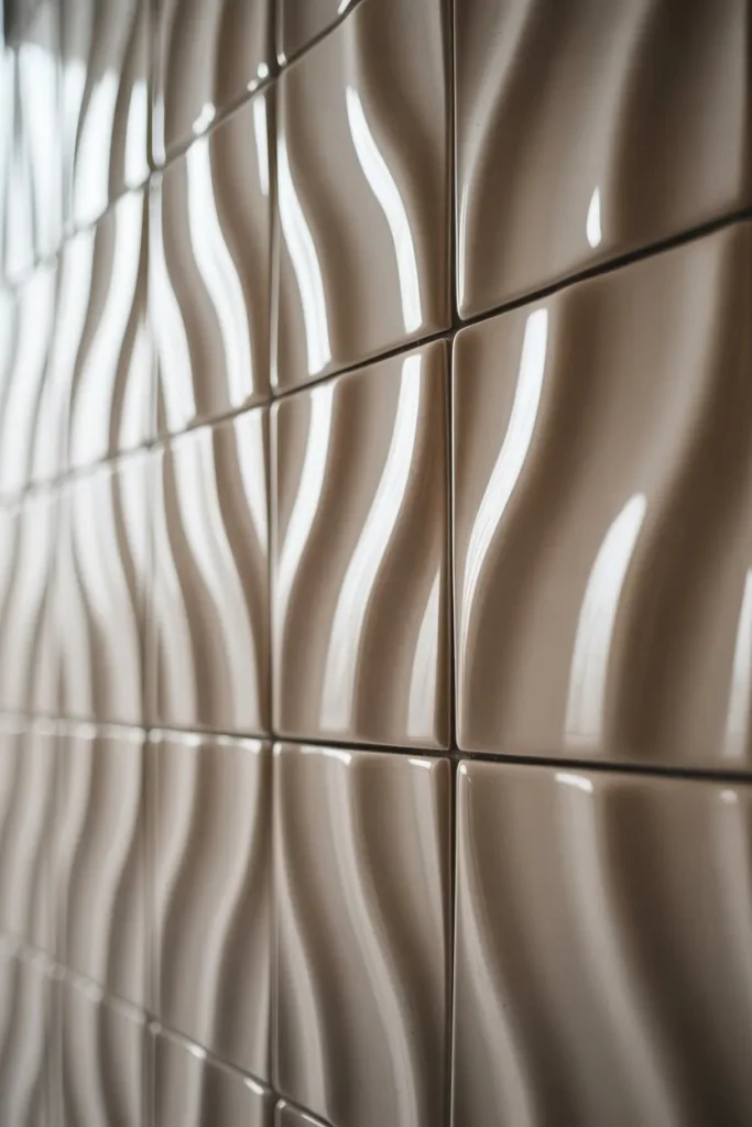 21 Modern Luxury Bathroom Ideas for a Spa-Like Feel Textured 3D Wall Tiles for Visual Interest