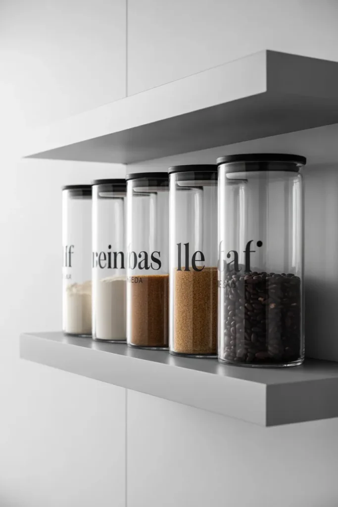 Use Clear Glass Canisters for Uniformity