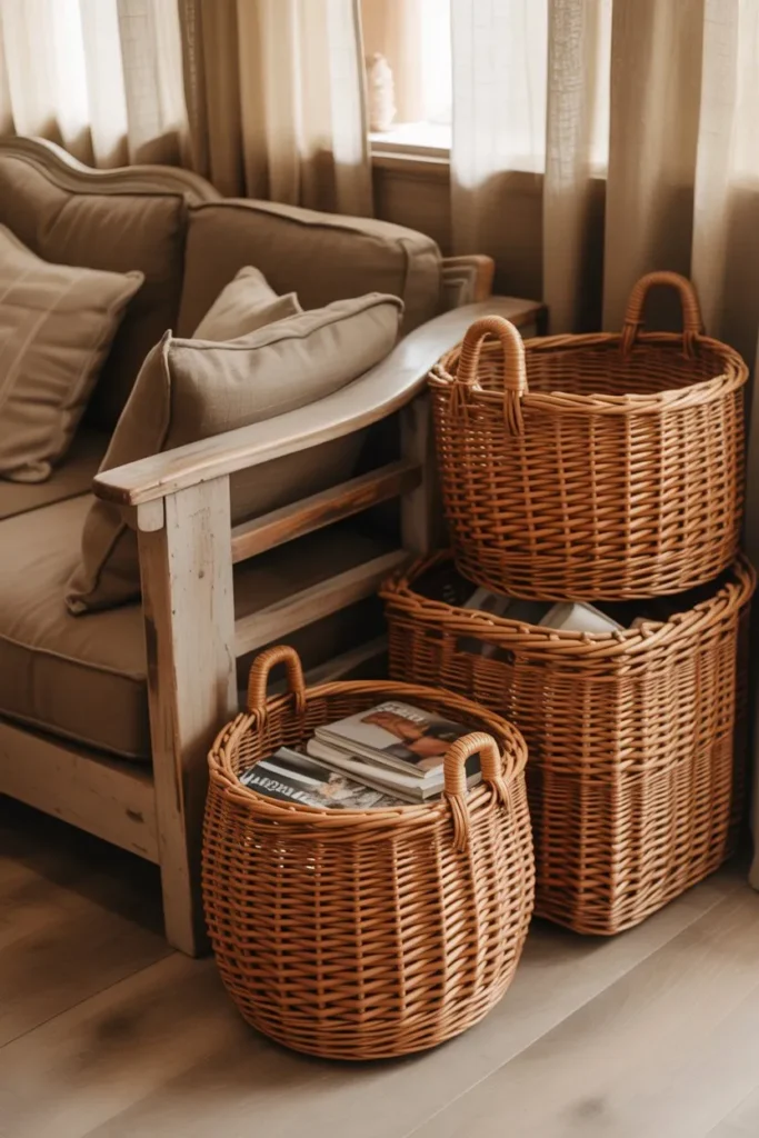 Wicker Baskets for Texture and Function