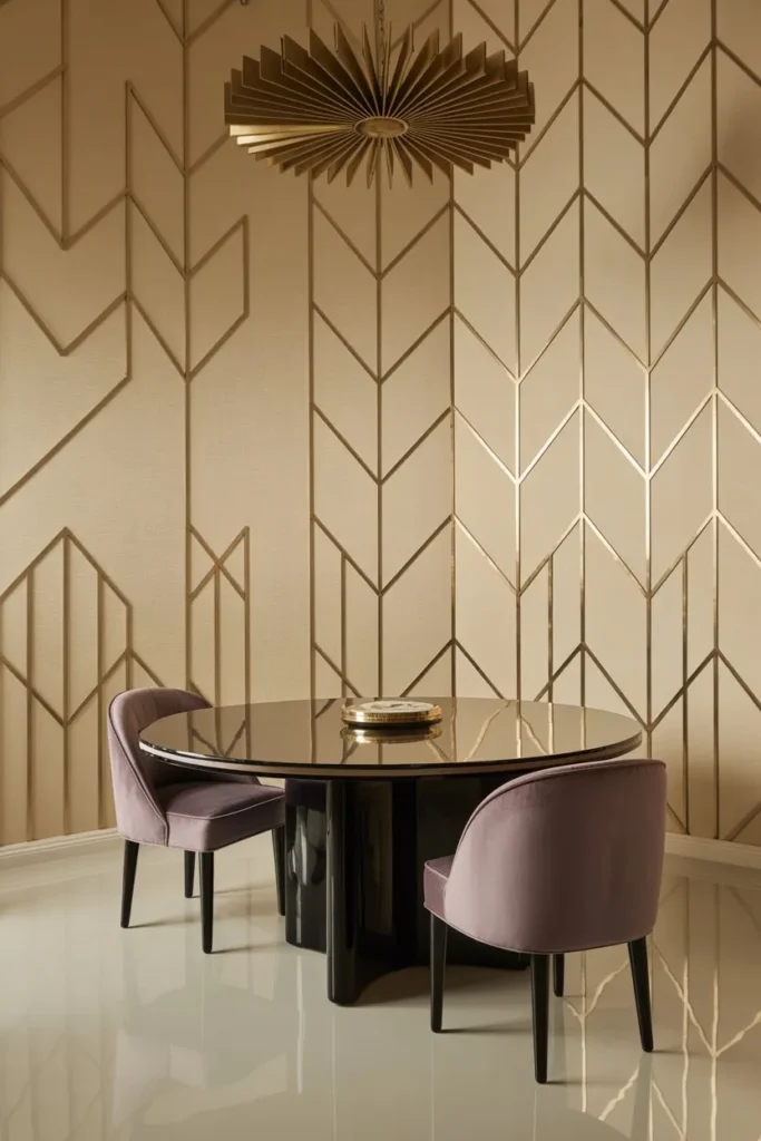 Art Deco Champagne and Brass Gallery