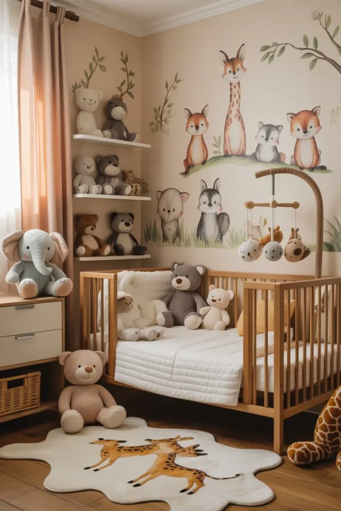 Baby Room with Animal Theme Decor