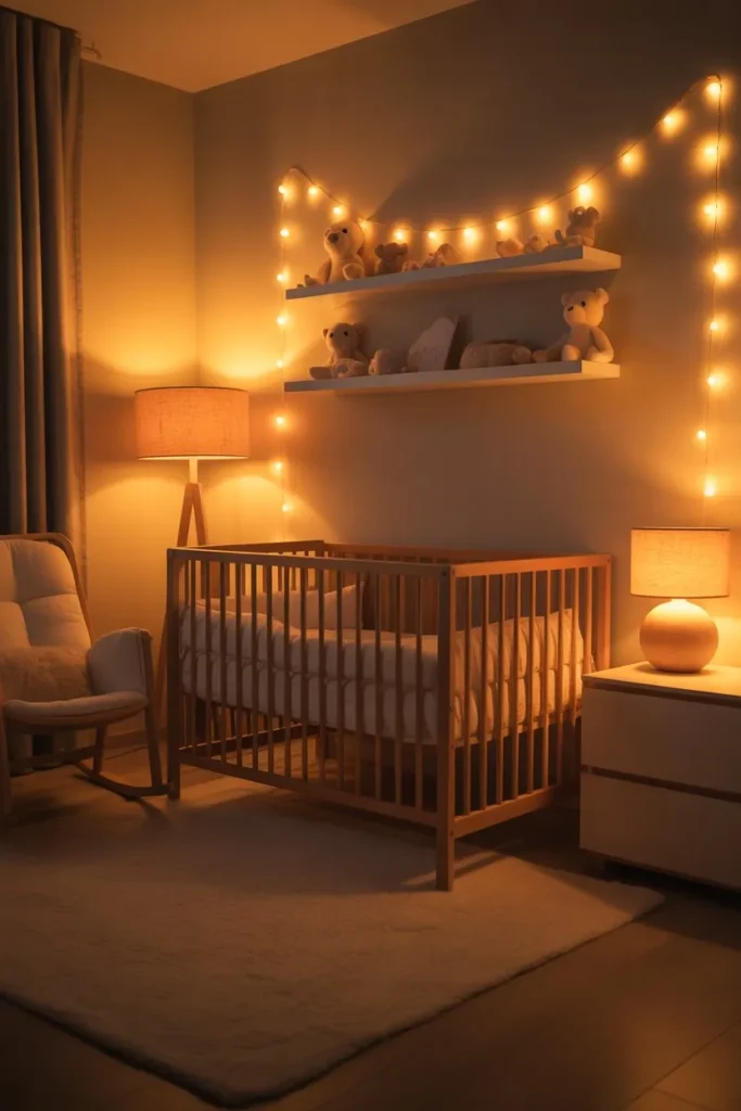 Baby Room with Cozy Lighting Setup