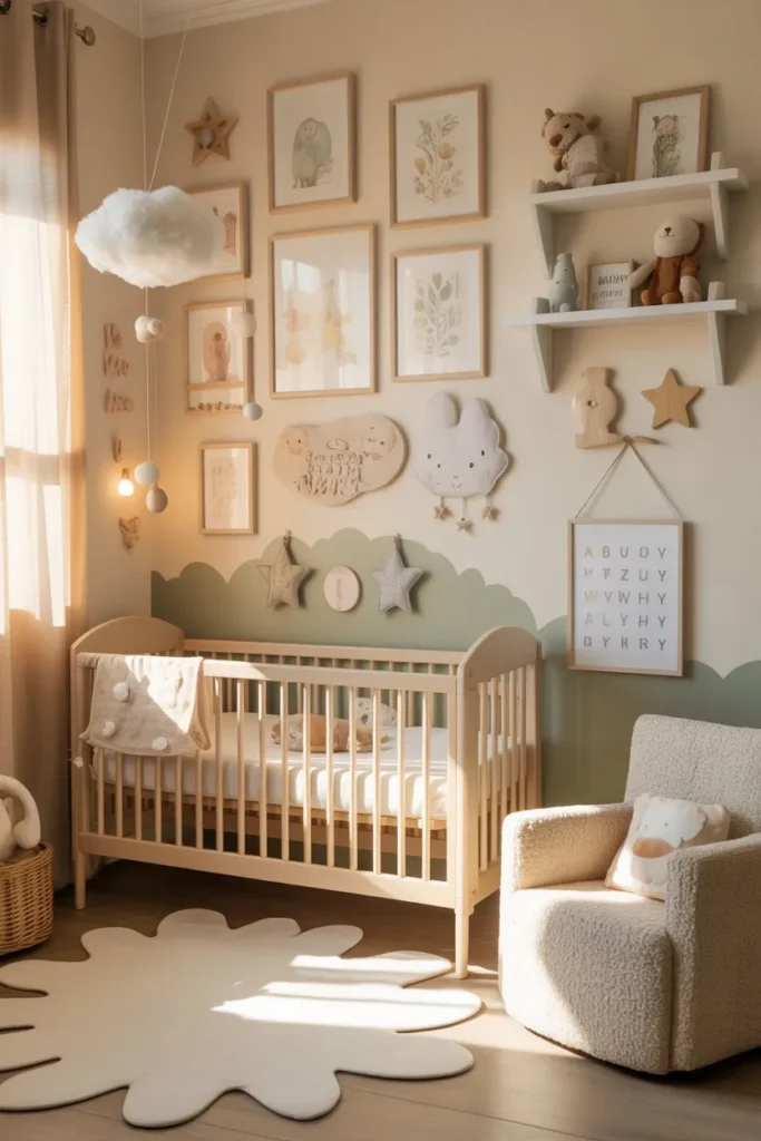 Baby Room with Cute Wall Art and Decor