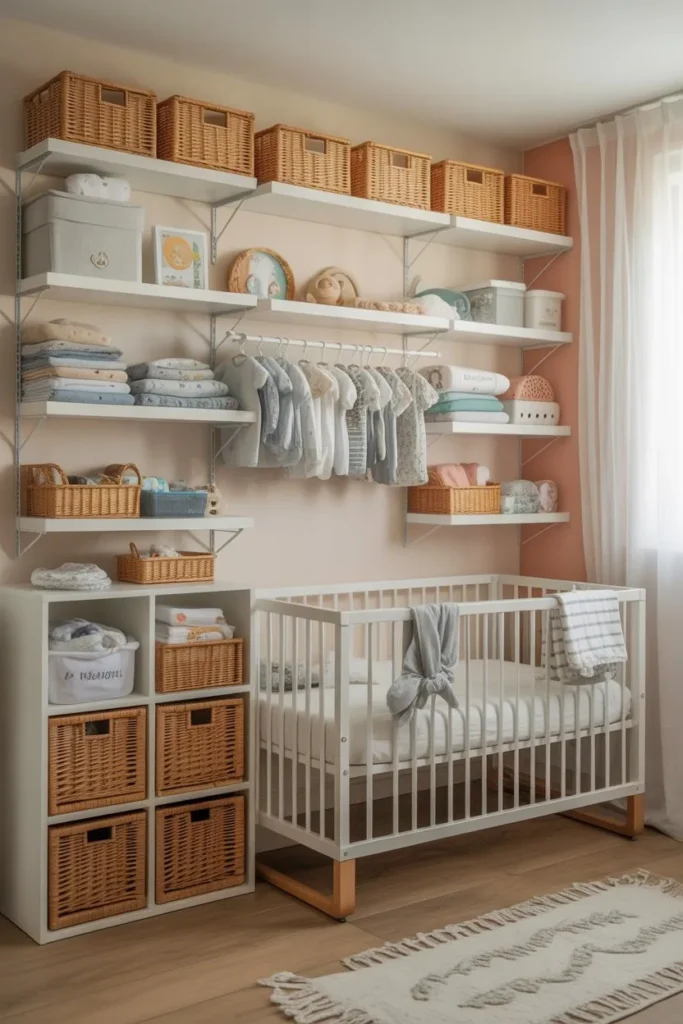 Baby Room with Smart Storage Solutions