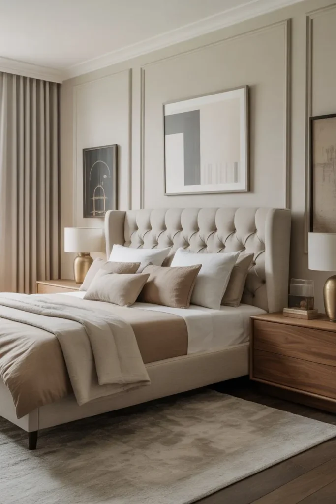 Balanced Transitional Bedroom Design