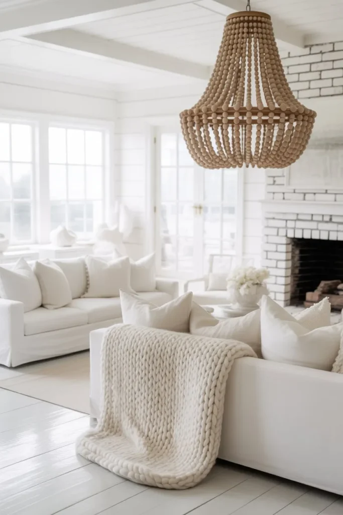 Beaded Chandeliers and White-On-White Layers