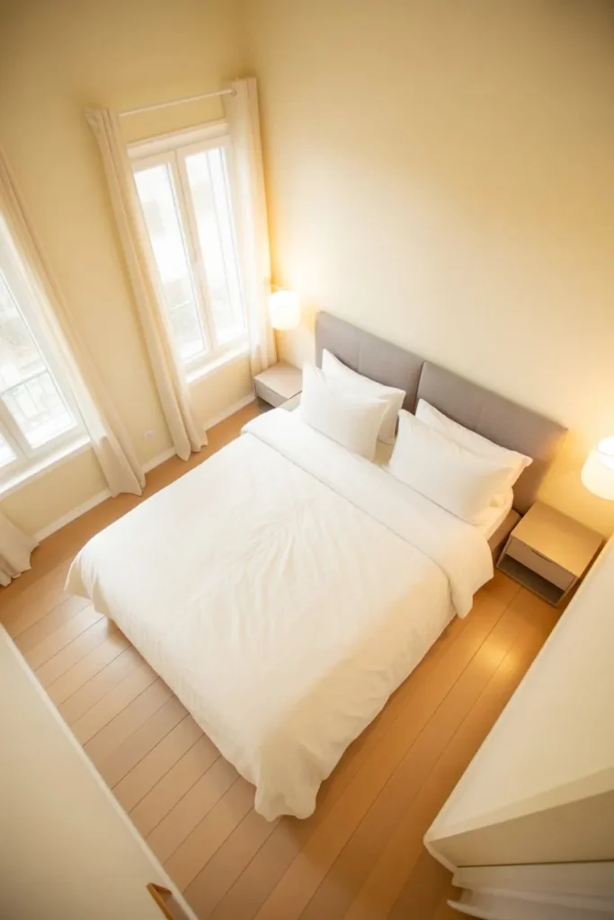 Bed Against the Longest Wall Layout