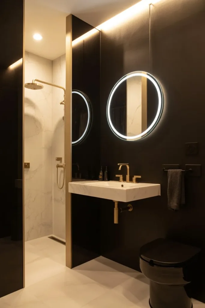 Black and Gold Luxury Compact Bath