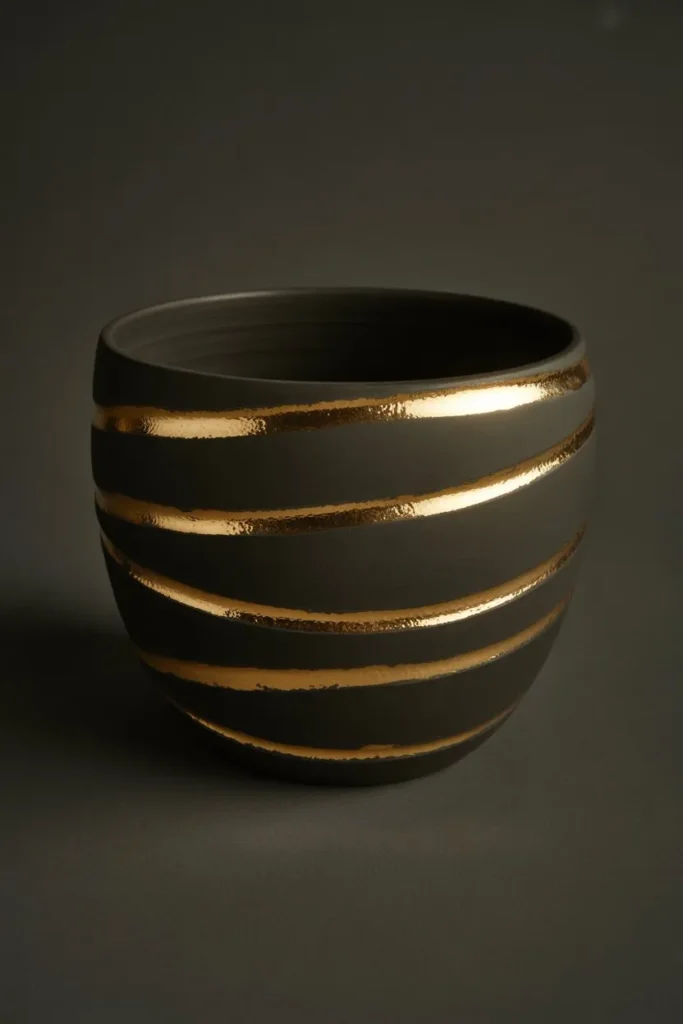 Black and Gold Luxury Pot