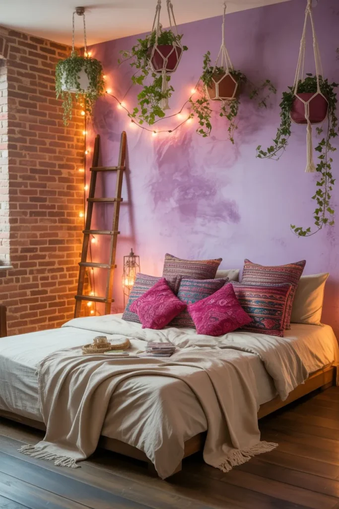 13 Purple Bedroom Ideas for a Cozy Stylish Retreat Bohemian Lilac Loft