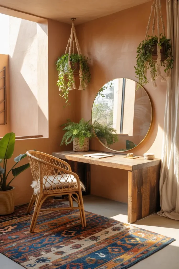 Bohemian Terracotta and Macramé Studio