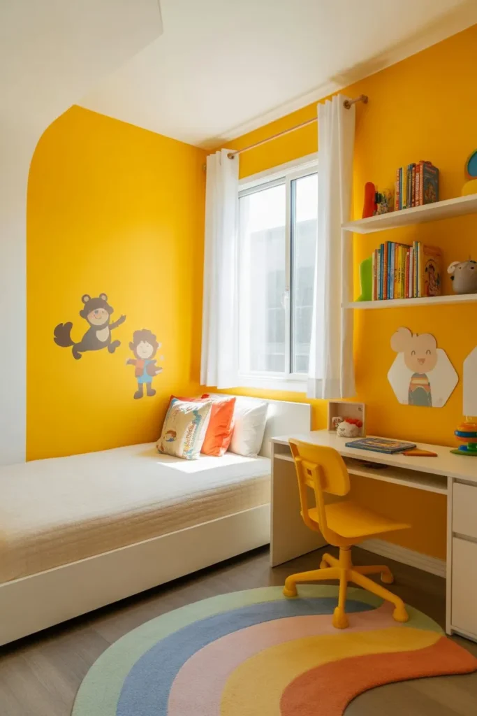 Bright Yellow Accent Room